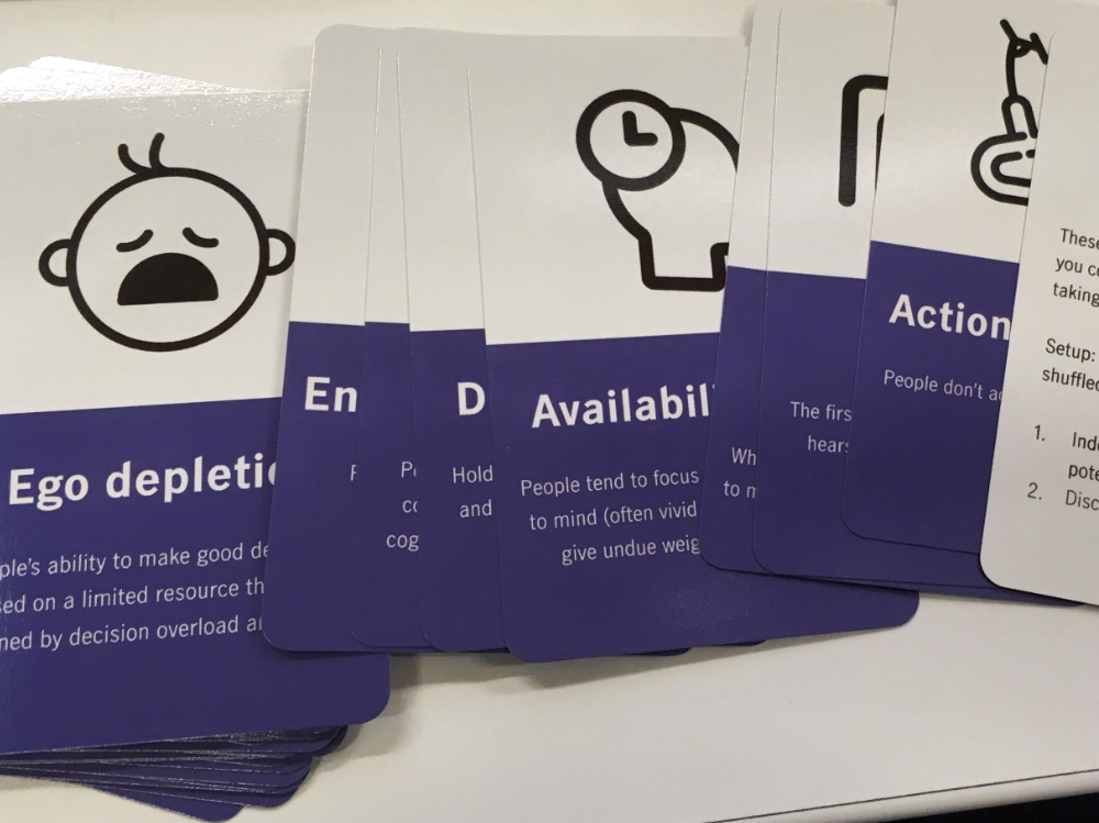 A deck of cards to consider potential barriers to a design concept.